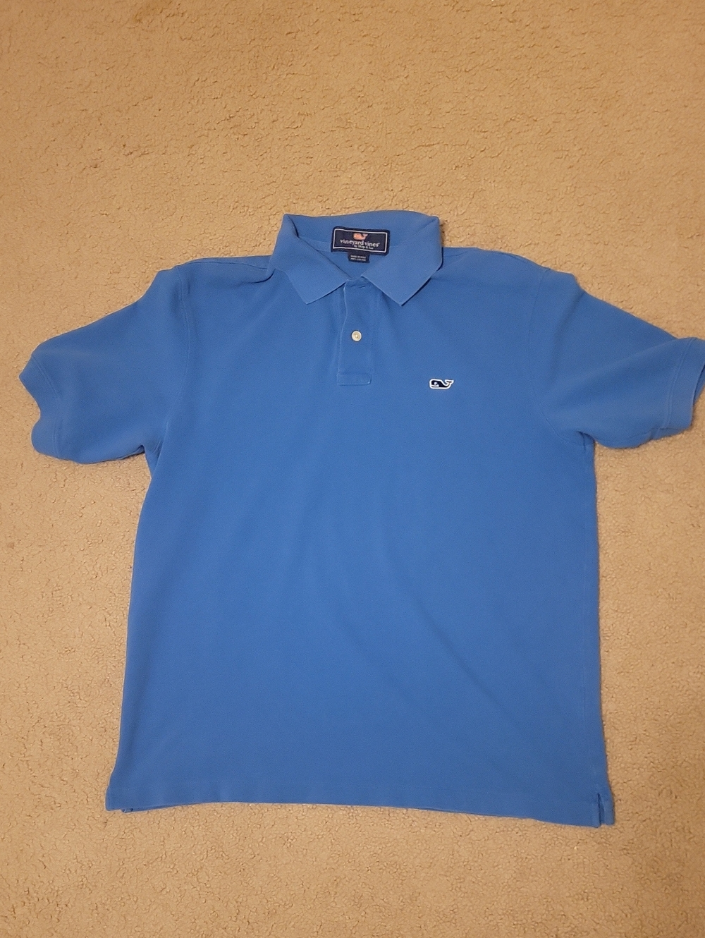 Vineyard Vines S Men’s Royal Blue Polo with Whale Logo